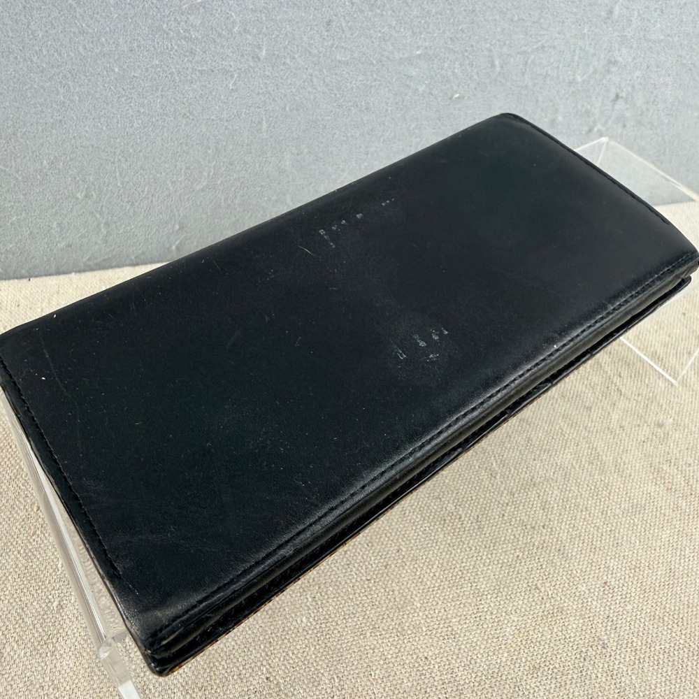 Paul Smith Black Leather Signature Stripe Continental Wallet Long Zip Pouch - Picture 3 of 9
